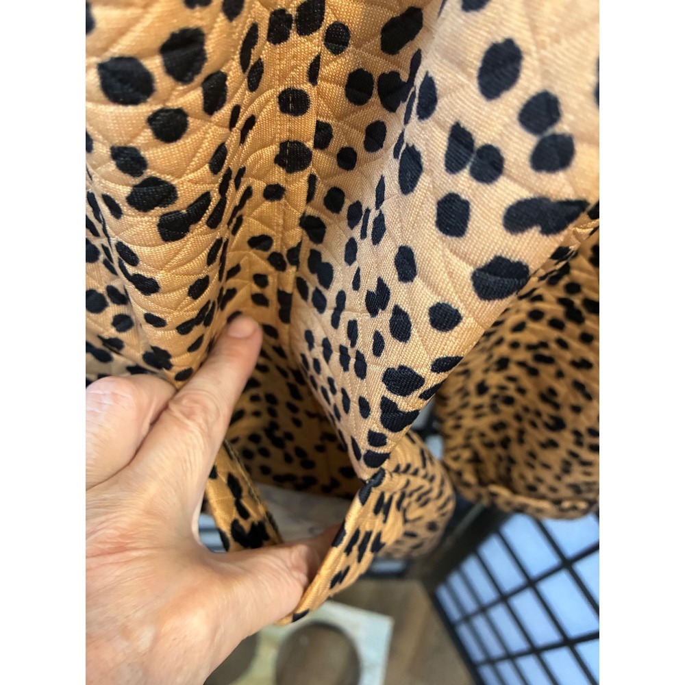 Isaac Mizrahi LIVE!‎ Quilted Jacket Small S Leopard Print Zip Up Long Sleeve - Picture 10 of 10